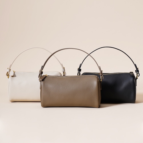 Genuine Leather Cylinder Crossbody Bag