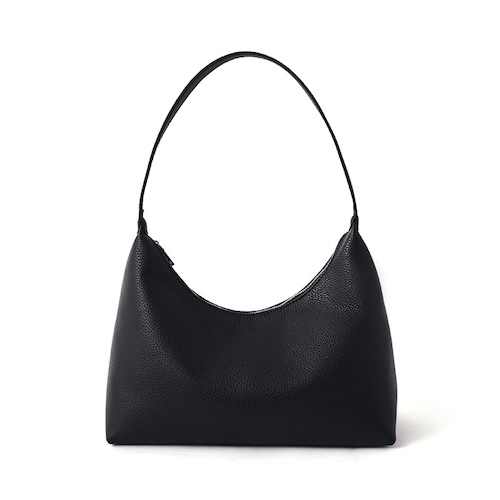 Genuine Leather Hobo Bag Shoulder Black