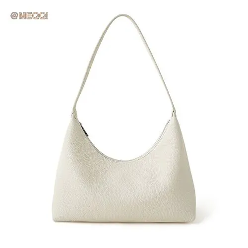 Genuine leather hobo shoulder bag