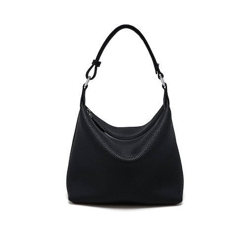 Genuine Leather Pillow Armpit Bag Black