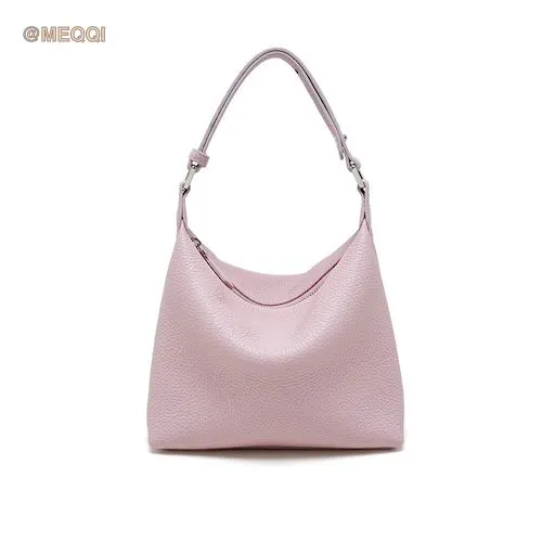 Genuine Leather Pillow Armpit Bag Dream Purple