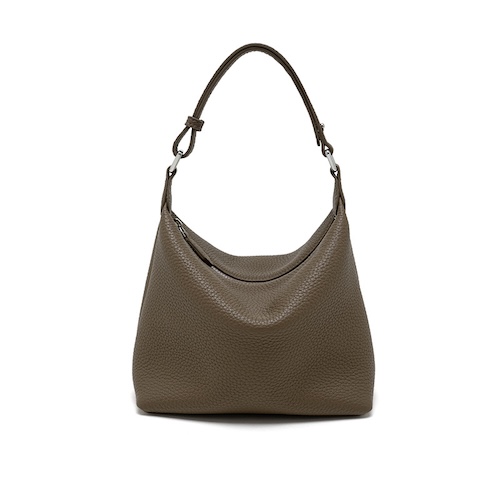 Genuine Leather Pillow Armpit Bag Elephant Gray
