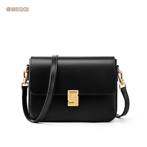 Genuine Leather Tofu Bag Spring 2026 Black