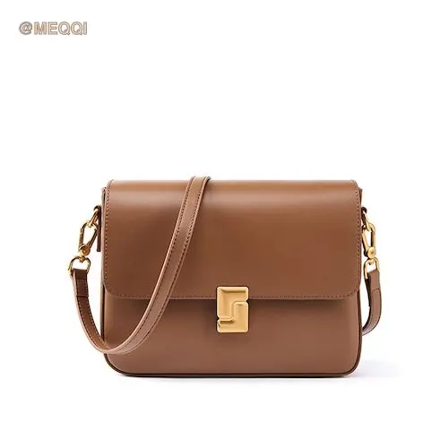 Genuine Leather Tofu Bag Spring 2026 Brown