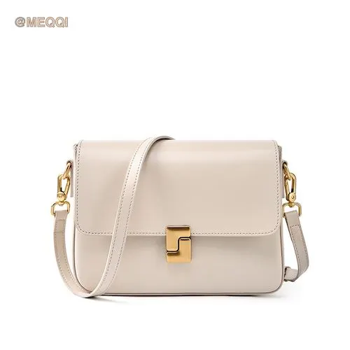 Genuine Leather Tofu Bag Spring 2026 Cream White