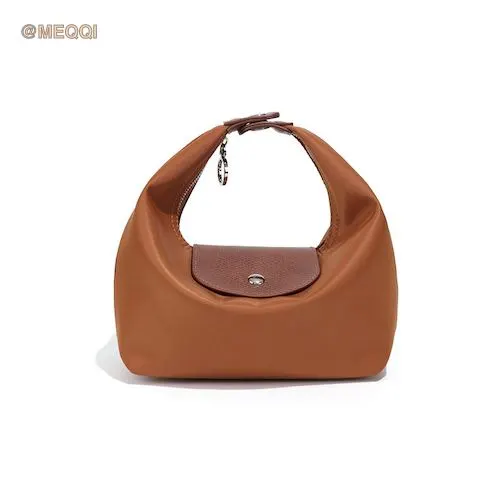 Nylon Dumpling Bag D2381 Amber Brown