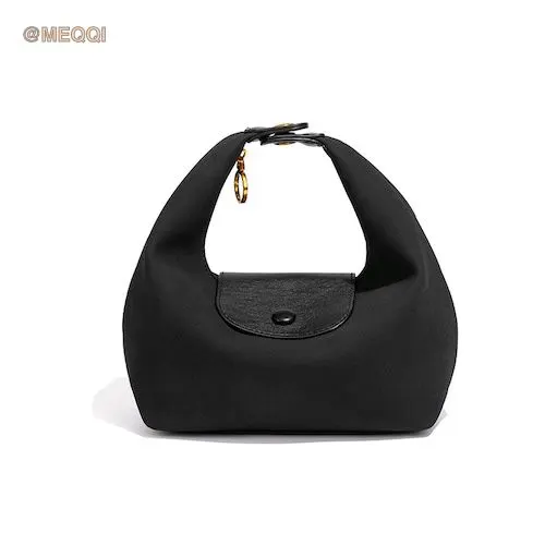 Nylon Dumpling Bag D2381 Black Matte