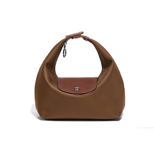 Nylon Dumpling Bag D2381 Caramel Brown