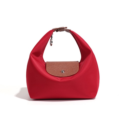 Nylon Dumpling Bag D2381 Chinese Red Brown