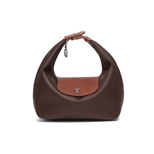 Nylon Dumpling Bag D2381 Chocolate Brown