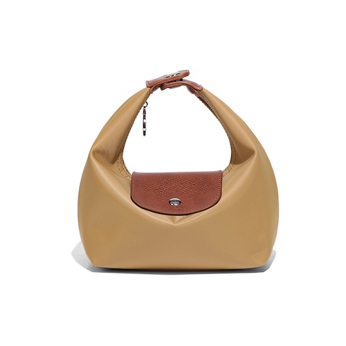 Nylon Dumpling Bag D2381 Milk Tea Brown