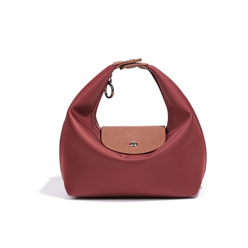 Nylon Dumpling Bag D2381 Warm Tea Brown