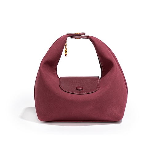 Nylon Dumpling Bag D2381 Wine Red Matte
