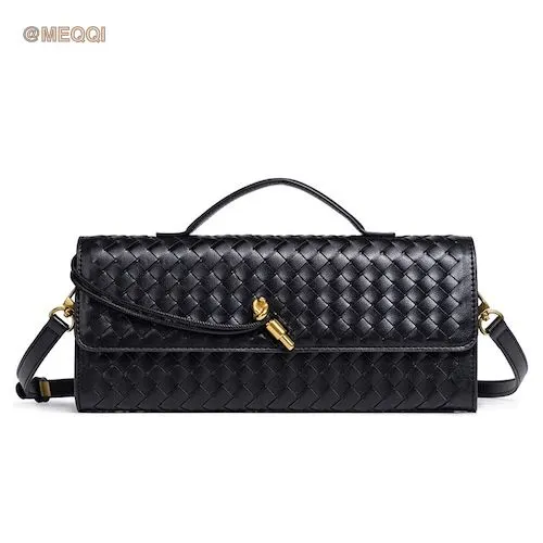 Pu Accordion Crossbody Bag Black
