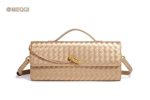 Pu Accordion Crossbody Bag Champagne Gold
