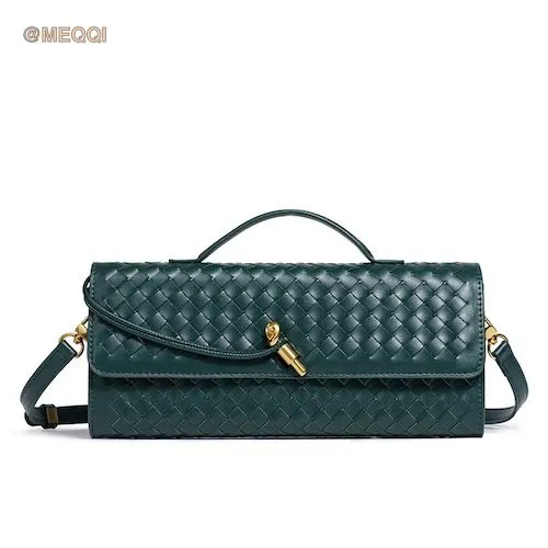 Pu Accordion Crossbody Bag Emerald Green