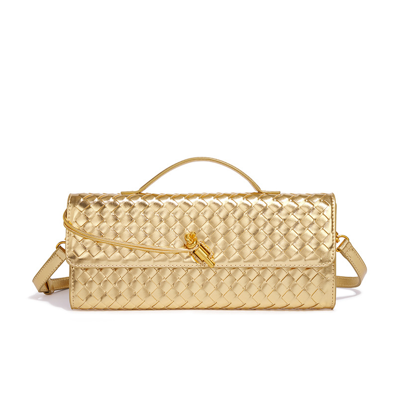 Pu Accordion Crossbody Bag Gold