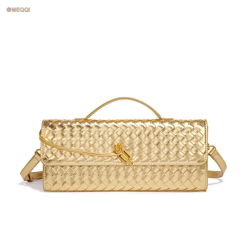 Pu Accordion Crossbody Bag Gold