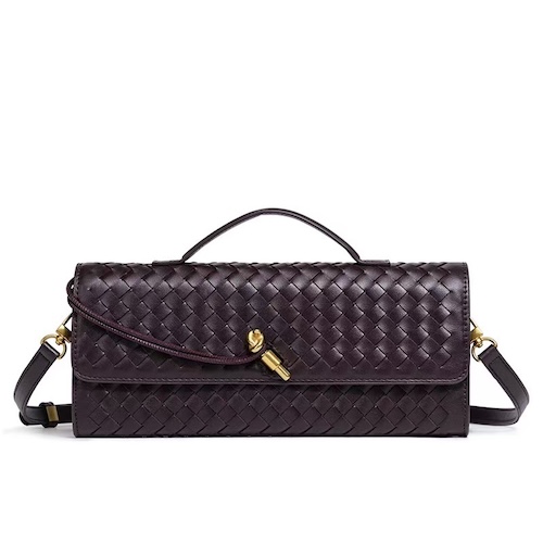 Pu Accordion Crossbody Bag Grape Purple