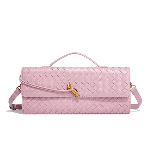 Pu Accordion Crossbody Bag Lotus Pink