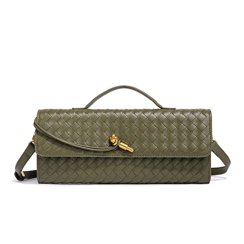 Pu Accordion Crossbody Bag Olive