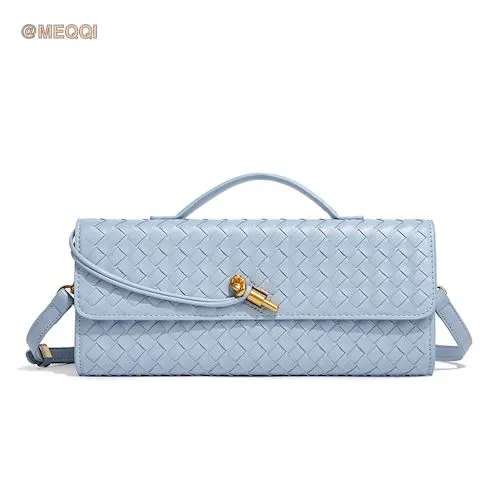 Pu Accordion Crossbody Bag Smoky Blue