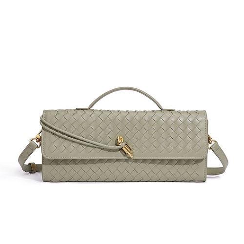 Pu Accordion Crossbody Bag Travertine Green