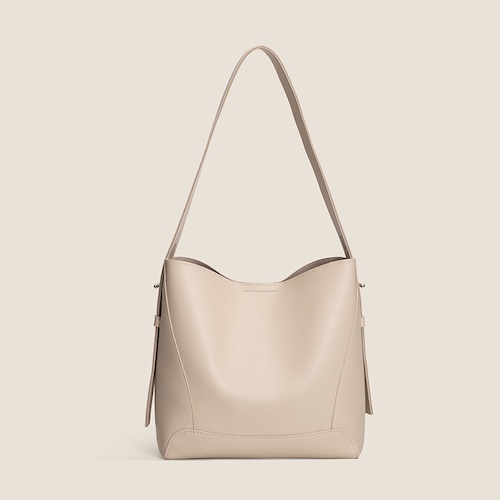 Pu Leather Bucket Bag White