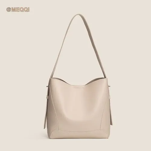 Pu Leather Bucket Bag White