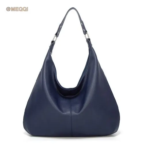 Pu Leather Vintage Tote Bag Blue
