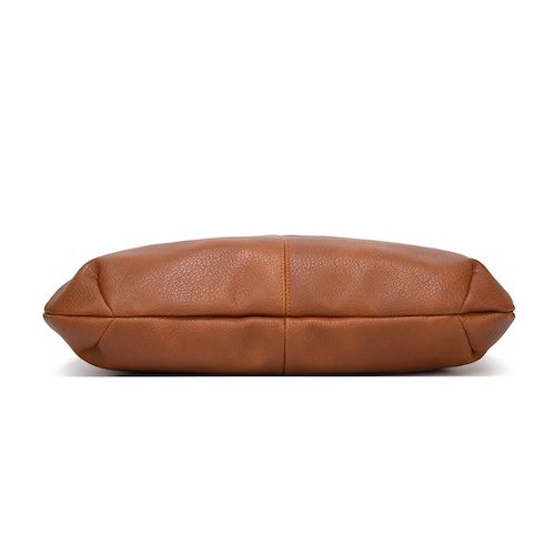 Pu Leather Vintage Tote Bag Brown Bottom View