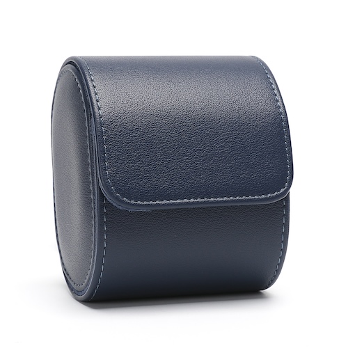 Pu Leather Watch Box 1 Slot Navy Blue