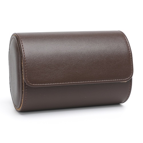 Pu Leather Watch Box 2 Slot Dark Brown