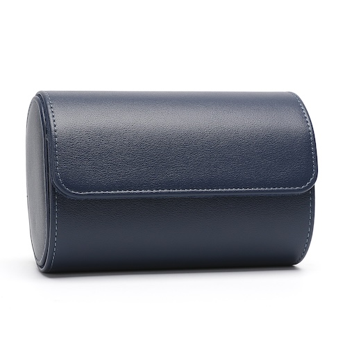 Pu Leather Watch Box 2 Slot Navy Blue