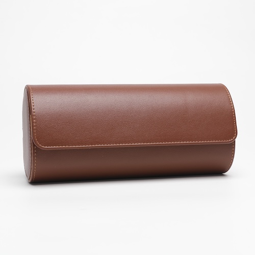 Pu Leather Watch Box 3 Slot Brown