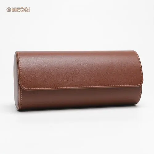 Pu Leather Watch Box 3 Slot Brown