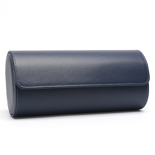 Pu Leather Watch Box 3 Slot Navy Blue
