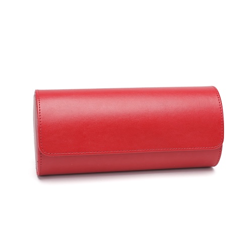 Pu Leather Watch Box 3 Slot Red