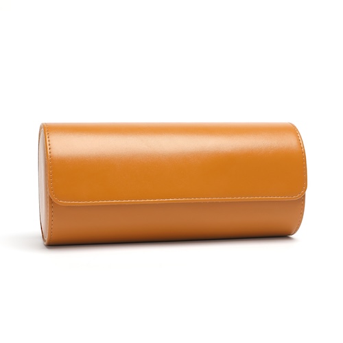 Pu Leather Watch Box 3 Slot Tan